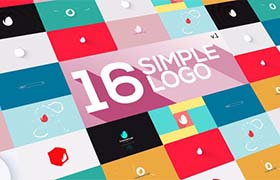 AE模板-16个简洁现代简约创意个性的图形文字LOGO标志展示片头动画 Logo Reveal Pack
