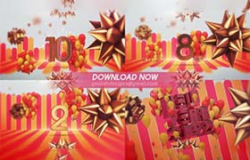 AE模板-三维立体动画设计场景10秒数字倒计时新年快乐开场片头 New Year 2022 Countdown