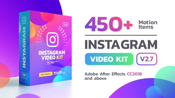 AE模板-450个手机抖音微信小程序竖版图文设计排版包装动画 Instagram Stories v2.7插图