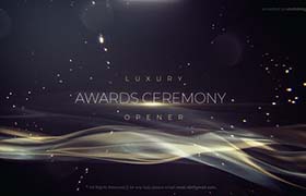 AE模板-金色闪耀光效颗粒文字logo标题开场片头介绍 Luxury Silky Opener