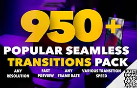 PR模板-950个不同风格的无缝衔接视频转场过渡预设动画950 Seamless Transitions By Turbo