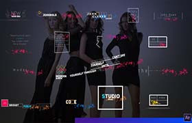 AE模板-现代简洁简约彩色粒子文字logo标题展示动画 Modern Colored Particles Titles