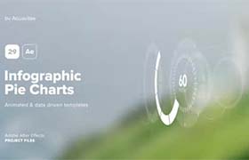 AE模板-29种卡通信息数据饼图进度读取图表动画 Infographic Pie Charts