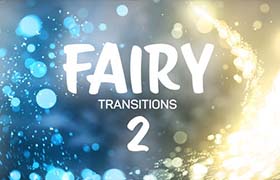 PR模板-25种精美漂亮魔法卡通粒子拖尾转场过渡的特效包含音效 Fairy Transitions 2