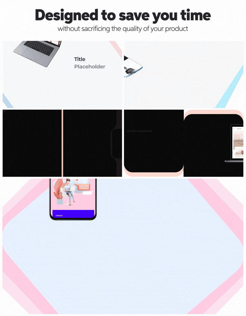 AE模板-三维手机平板台式笔记本电脑界面展示介绍动画终极包 Animated Mockups Ultimate Pack插图4