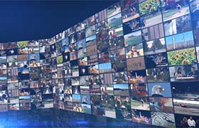 AE模板-三屏立体视频照片相册墙开场动画 Three Screen Video Wall Intro Pack