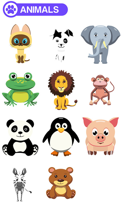 AE模板-儿童日常生活可爱卡通动物图形MG动画元素包Kids Elements Package插图2