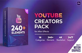 AE模板-社交媒体点赞订阅评论标题排版开场动画 YTB Creators Pack