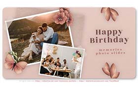 AE模板-适合展示人物图片甜蜜美好回忆的优雅简洁幻灯片 Sweet Memories Slideshow