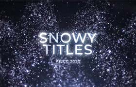 AE模板-魔法卡通雪花粒子文字标题开场介绍片头动画 Magic Snow Titles