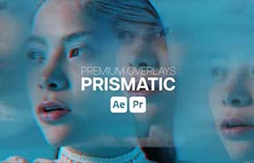 AE/PR模板-棱镜折射叠加视觉效果 Premium Overlays Prismatic