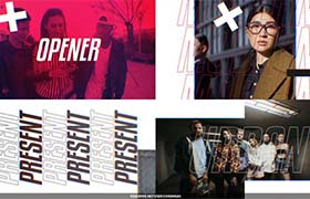 AE模板-视频影像剪辑和文字标题文本的动态排版片头 Dynamic Typography Opener