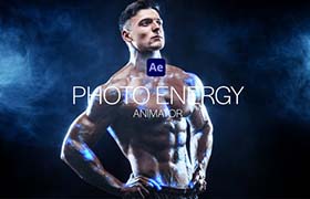 AE模板-为图像特定区域添加能量流动特效动画的创建器工具 Photo Energy Animator