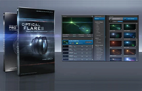 AE插件-镜头光晕光效中文插件一键安装版 CC-2021 VIDEO COPILOT Optical Flares 1.3.5 Win系统汉化版