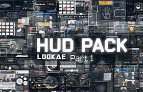 AE模板-56种HUD电子未来科技感运作的元素UI动画 HUD Pack 1