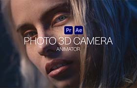 AE/PR模板-平面图片转三维立体摄像机视差微动特效 Photo 3D Camera Animator