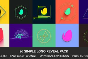 AE模板-10枚简单又快速的图形线条logo展示小动画Simple Logo Reveal Pack