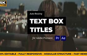 AE/PR模板-自适应底栏边框简洁的文字标题动画 Auto Resizing Text Box Titles