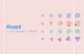 AE脚本-图层复制克隆排序随机衰减动画效果 React v1.5.0+使用教程