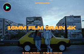 视频素材-4K 22个16毫米电影胶片噪点颗粒16mm Film Grain