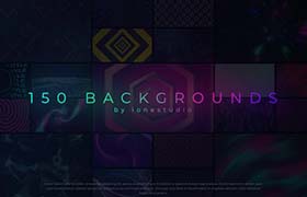 AE模板-150个漂亮彩色渐变图形背景循环动画 Loop Backgrounds