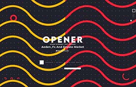 AE模板-创意潮流卡通个性时尚图形图文快闪介绍展示片头 Shape Intro