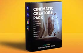 视频/音效素材-胶片光晕颗粒灼烧VHS毛刺LUTS视频音效素材包 Artlist – Cinematic Creator Pack 2020