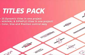达芬奇模板-25组现代风格简约简洁文字logo标题动画展示 Ingenious Titles Pack