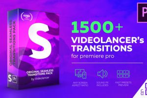 Premiere模板-1500种平移扭曲干扰图形炫光缩放冲击无缝视频转场 Seamless Transitions V3