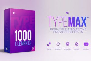 AE模板-1000个文字标题动画字幕条预设素材包 TypeMax Big Titles Pack