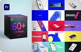 PR模板-三维手机平板APP应用宣传界面设计包装动画 Mockup Kit For Premiere Pro