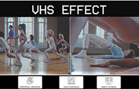 AE模板-复古个性潮流电视怀旧特效动画 VHS Effect