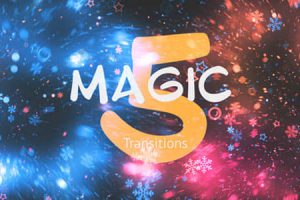 PR模板-19个唯美漂亮魔法粒子转场过渡预设 Magic Transitions 5
