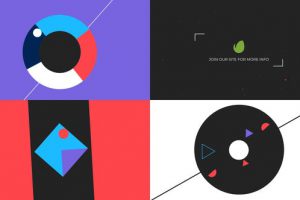 AE模板-创意抽象彩色变换图形动画标志片头Abstract Logo Reveal