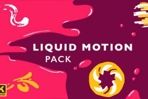 4K视频素材-110个丝滑Q弹液体流体MG图形动画素材包 Liquid Motion