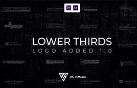 AE/PR模板-带有文化企业公司专属LOGO字幕条文字标题动画 Lower Thirds Logo Added