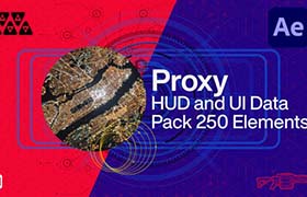 AE模板-250个未来电子数据技术科技感HUD信息数据UI界面动画 HUD and UI Data Pack