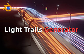 Blender插件-光线拖尾轨迹发生器 Light Trails Generator V1.1