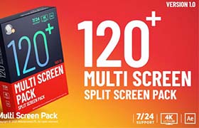 AE模板-120组多画面视频分屏网格组合动画预设 Multi Screen Pack
