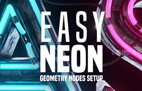 Blender插件-霓虹发光灯管生成器 Easy Neon V1.3
