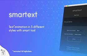 AE脚本-智能简洁现代文字标题动画生成器 Smartext – Animated Text Tool