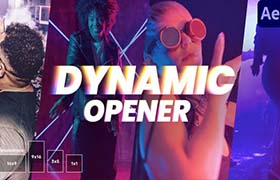 AE模板-时尚潮流个性人物场景视频宣传包装片头 Dynamic Promo Opener
