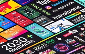 AE脚本-2030个社交网络媒体平台手机竖屏广告封面图片文字排版设计宣传动画视频包装 Instagram Stories V7.1