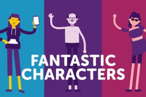 AE模板-9套自定义MG二维卡通人物角色包，附带绑定动作控制生成器 Fantastic Characters