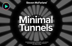 视频素材-动感隧道穿梭图形循环动画 Minimal Tunnel Loops