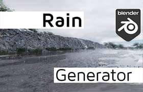 Blender插件-真实下雨雨滴涟漪 Baga Rain Generator V1.0.6