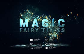 AE模板-漂亮优雅魔法粒子动画文字标题开场 Magic Fairy Particles Titles