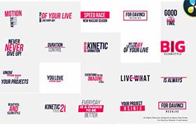 达芬奇模板-20个现代文字标题排版组合动画 Kinetic Titles DaVinci Resolve