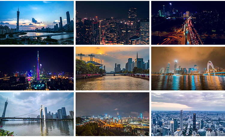 广东广州繁华城市建筑航拍延时风光夜景地标小蛮腰塔实拍视频素材插图8