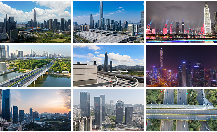 深圳城市地标风光实拍航拍延时繁华都市夜景高楼大厦CBD视频素材插图8